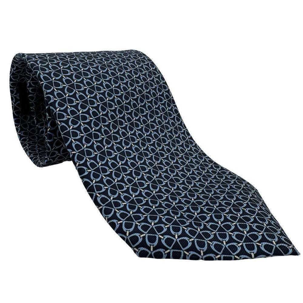 Brooks Brothers Silk Geometric Blue Neck Tie 56" | 3.25"